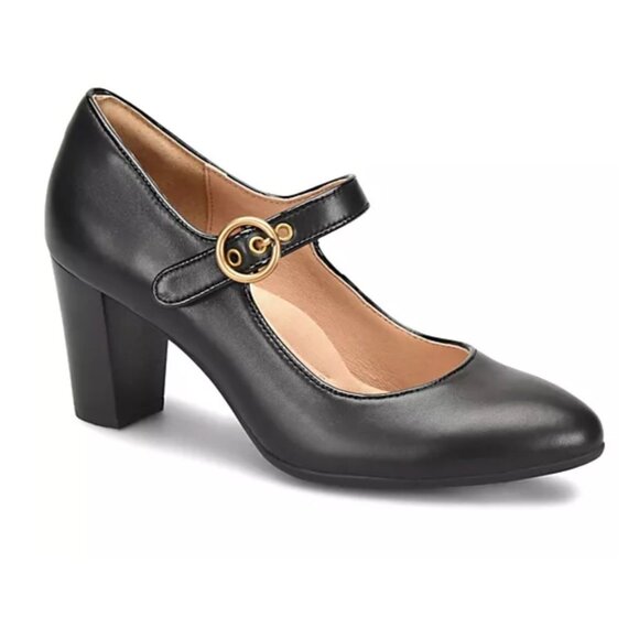 Sofft Petra Mary Jane Pumps Leather Black Heels Comfortable W 7 NIB MSRP $119.95 - Picture 1 of 8